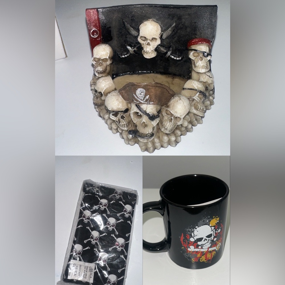 Skull Design Home Accent 3 Piece Set